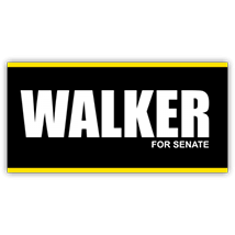 Walker For Senate Sign - Magnetic Sign