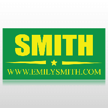 Green And Yellow Political Banner